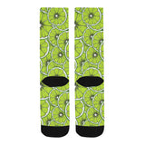 Slices of Lime design pattern Crew Socks