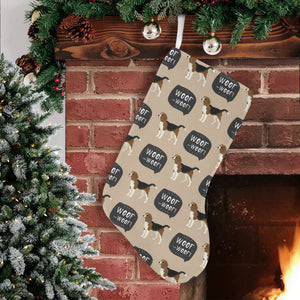 Beagle pattern Christmas Stocking