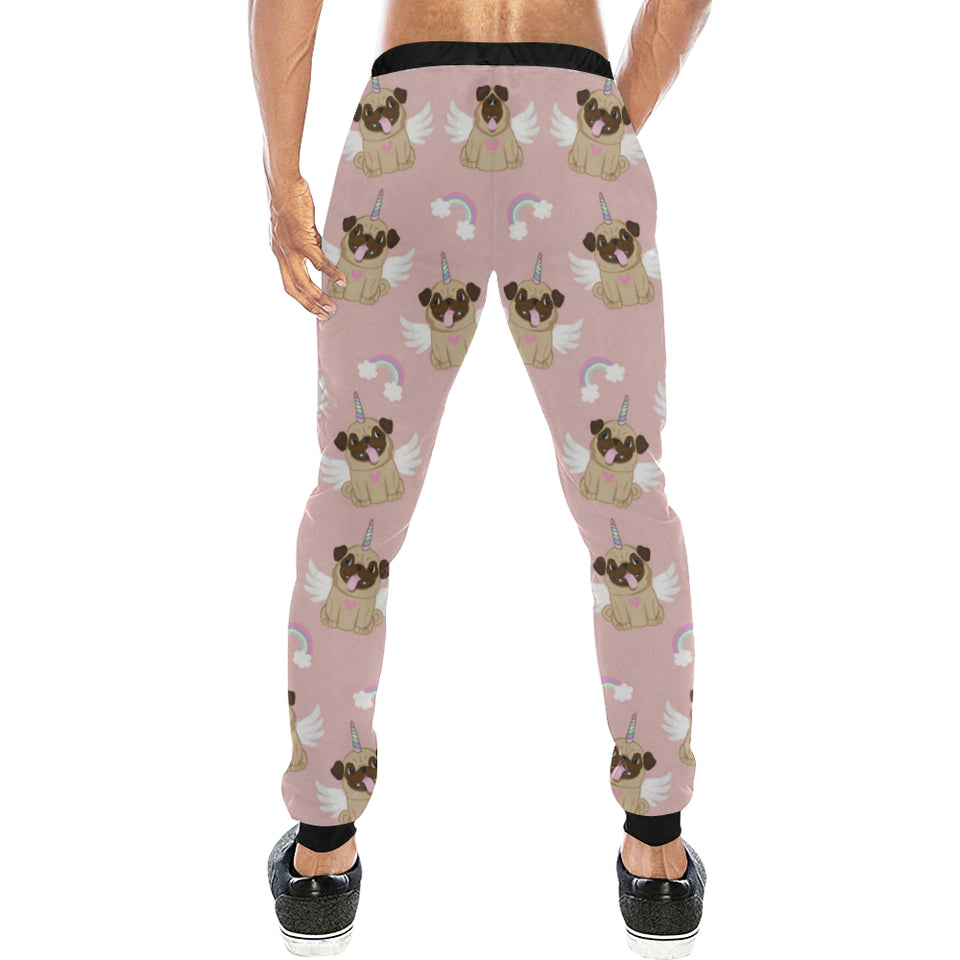 Cute unicorn pug pattern Unisex Casual Sweatpants