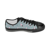 poodle dog pattern Kids' Boys' Girls' Low Top Canvas Shoes Black