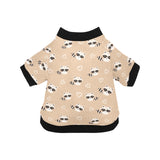 Cute raccoon heart pattern All Over Print Pet Dog Round Neck Fuzzy Shirt