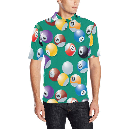 Billiard Ball Pattern Print Design 01 Men's All Over Print Polo Shirt