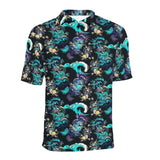 Dragon sea wave pattern Men's All Over Print Polo Shirt