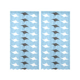 Stingray Pattern Print Design 03 Gauze Curtain