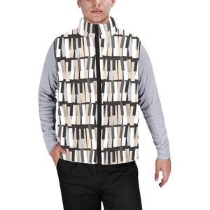 Piano Pattern Print Design 04 Men's Padded Vest