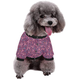 Eiffel Tower Heart Pattern Print Design 04 All Over Print Pet Dog Round Neck Fuzzy Shirt