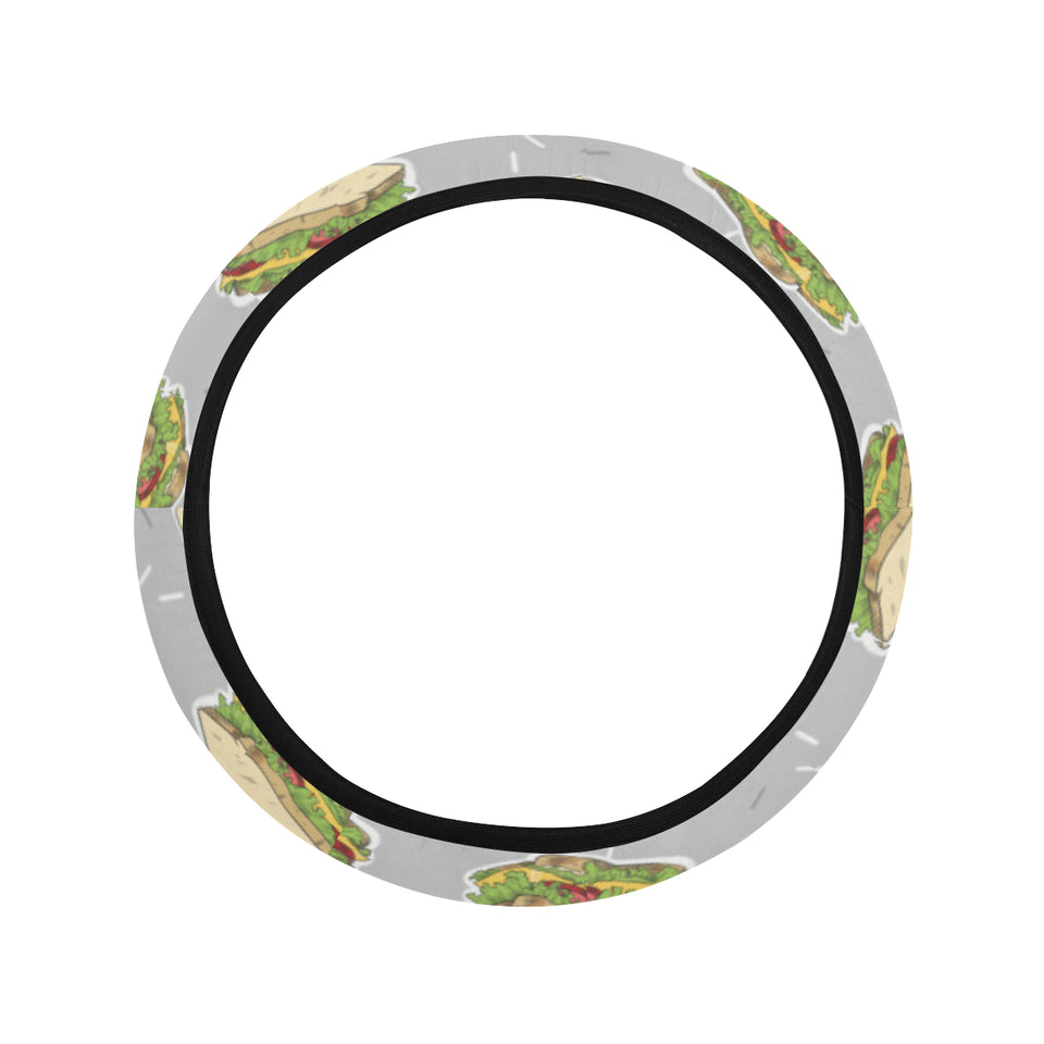 Sandwich Pattern Print Design 05 Car Steering Wheel Cover