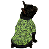 Green hop pattern All Over Print Pet Dog Round Neck Fuzzy Shirt
