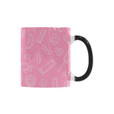Sweet candy pink background Morphing Mug Heat Changing Mug