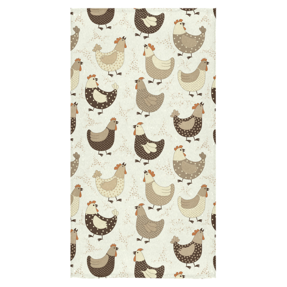 Cute rooster chicken cock Bath Towel