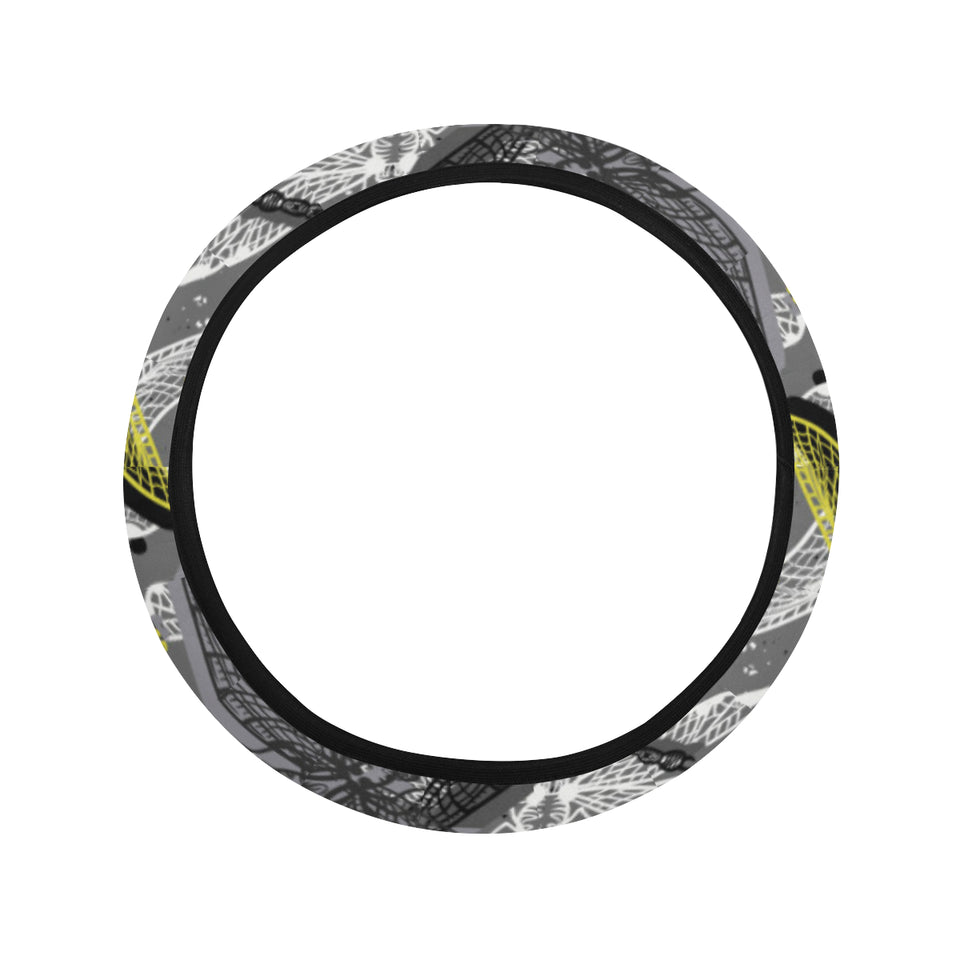 Hand drawn dragonfly pattern Car Steering Wheel Cover