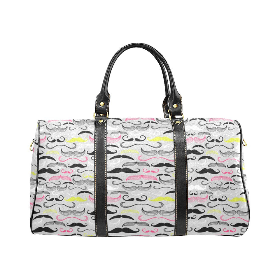 Mustache Beard Pattern Print Design 02 Travel Bag