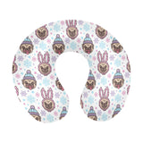Cute pug hat rabbit costume pattern U-Shaped Travel Neck Pillow