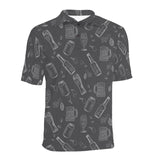 Beer hand drawn pattern Men's All Over Print Polo Shirt