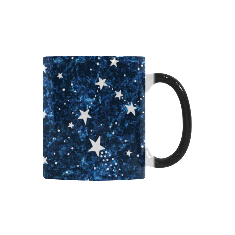 Night sky star pattern Morphing Mug Heat Changing Mug