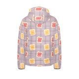 Bread Toast Pattern Print Design 05 Kids' Boys' Girls' Padded Hooded Jacket