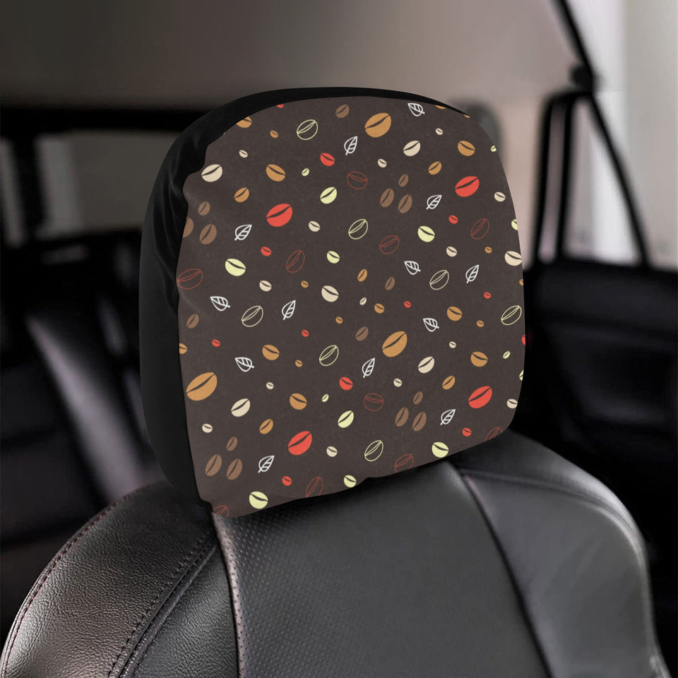 Coffee bean leave pattern Car Headrest Cover