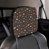 Coffee bean leave pattern Car Headrest Cover