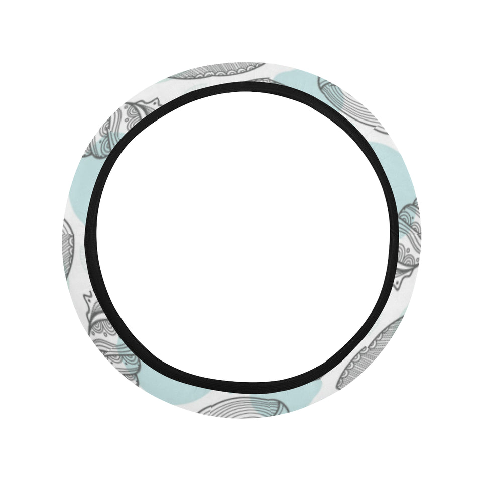 Shell polynesian tribal Car Steering Wheel Cover