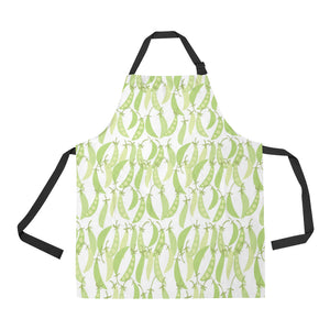 Green Peas Pattern Print Design 03 All Over Print Adjustable Apron