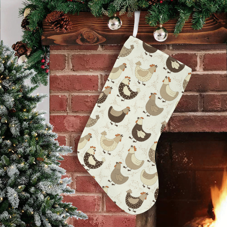 Cute rooster chicken cock Christmas Stocking