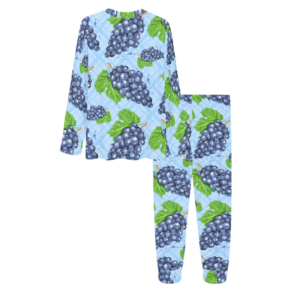 Watercolor grape pattern Women's All Over Print Pajama Set