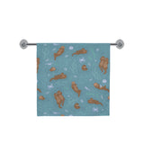 Sea otters pattern Bath Towel