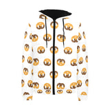Pretzels Pattern Print Design 02 Men's Padded Hooded Jacket