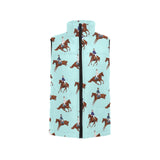 Horses running horses rider pattern Men's Padded Vest