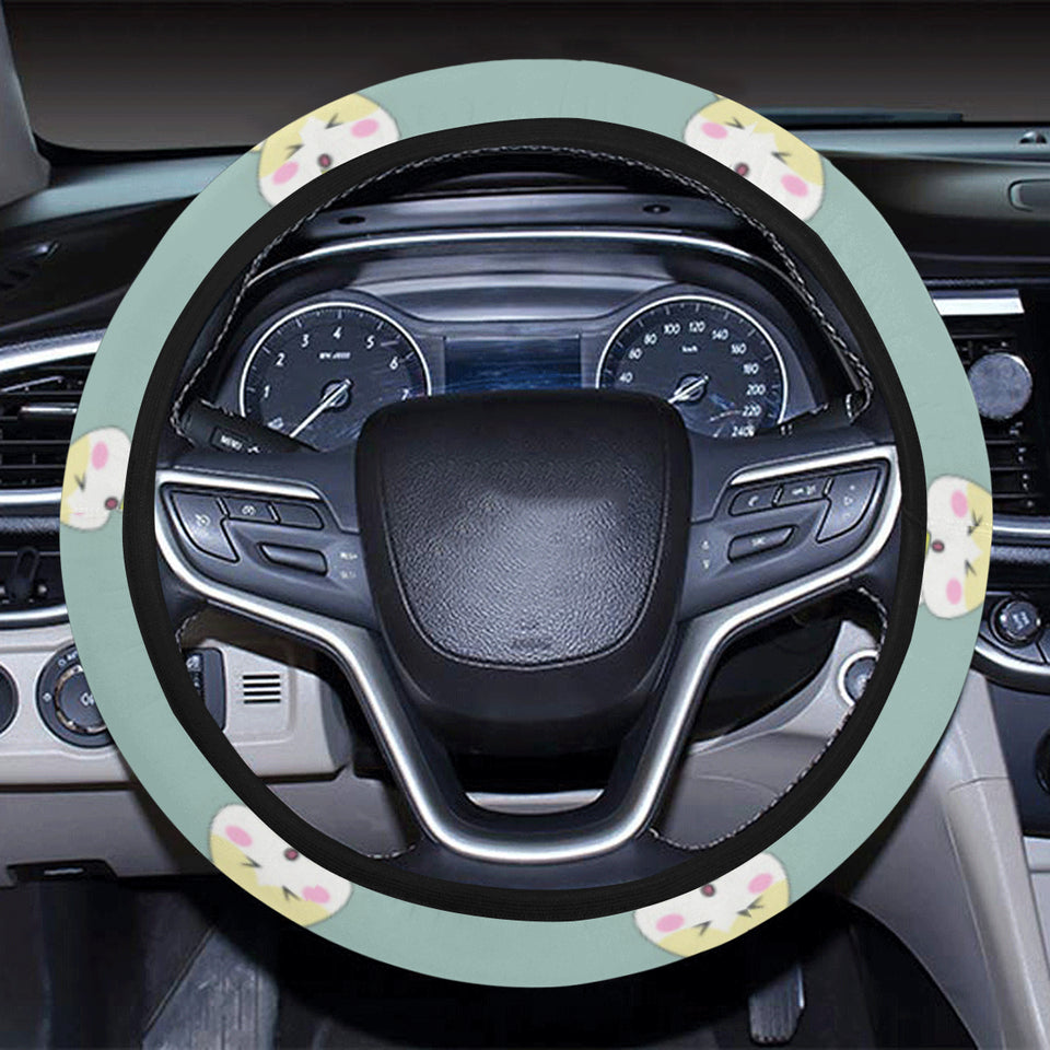 Cute hamster cheese pattern Car Steering Wheel Cover