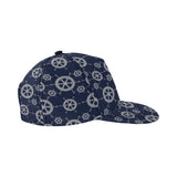 nautical steering wheel design pattern All Over Print Snapback Cap