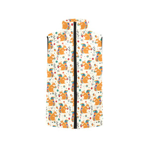 Squirrel Pattern Print Design 04 Men's Padded Vest