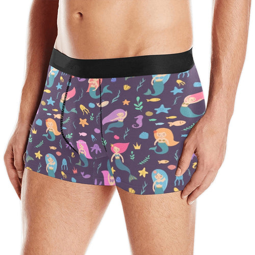 beautiful mermaid Fish jellyfish algae other marin Men's All Over Print Boxer Briefs Men's Underwear