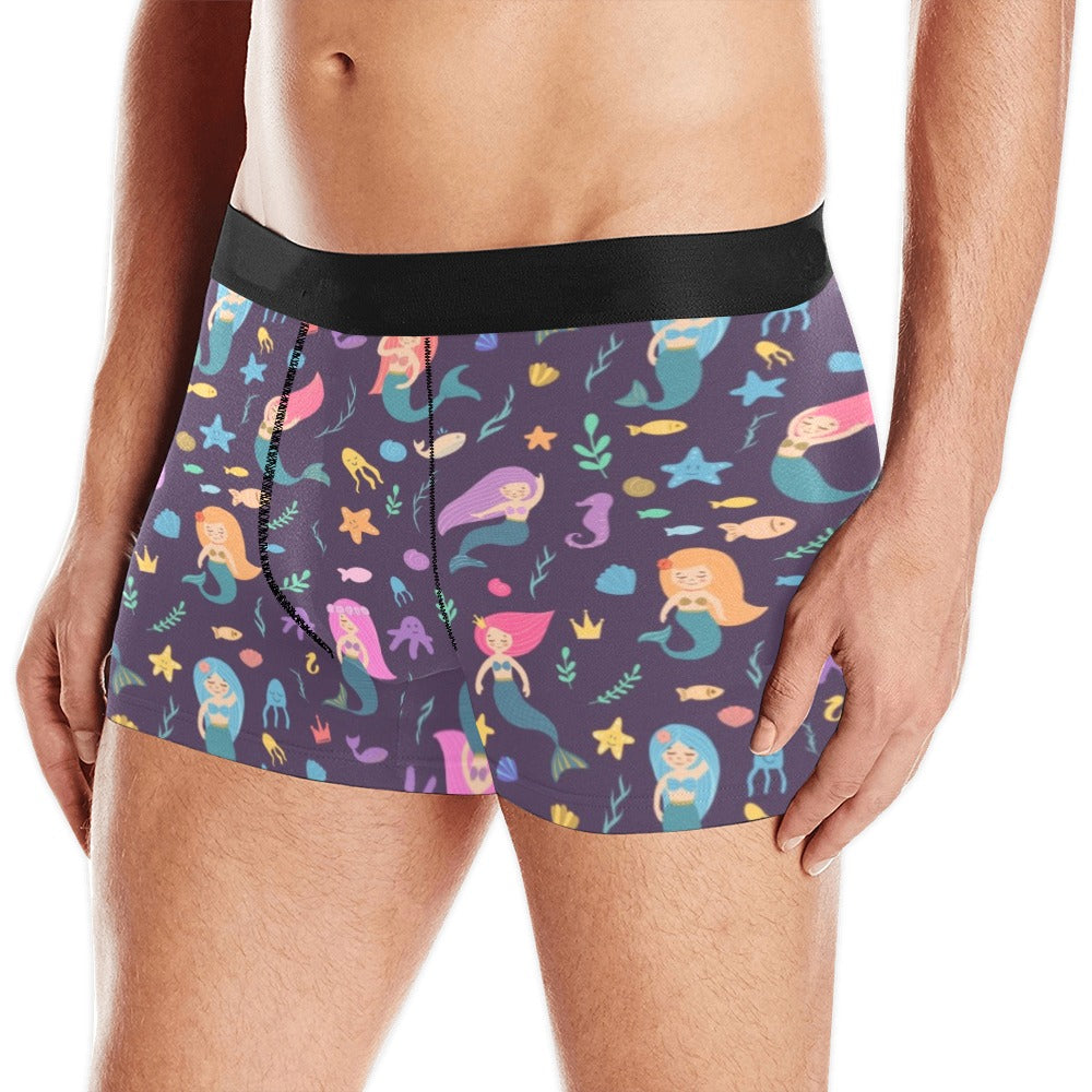 beautiful mermaid Fish jellyfish algae other marin Men's All Over Print Boxer Briefs Men's Underwear