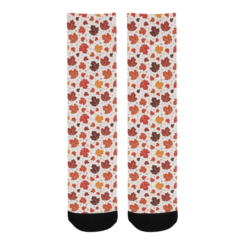 Colorful Maple Leaf pattern Crew Socks