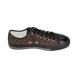 coffee bean pattern Kids' Boys' Girls' Low Top Canvas Shoes Black