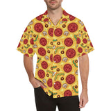 Pizza texture pattern Men's All Over Print Hawaiian Shirt