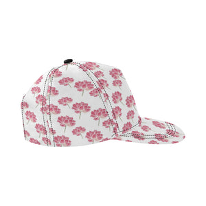 Pink lotus waterlily pattern All Over Print Snapback Cap