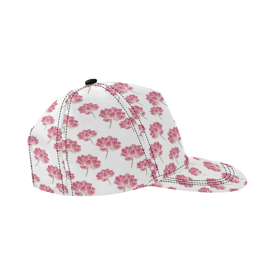 Pink lotus waterlily pattern All Over Print Snapback Cap