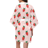 Strawberry beautiful pattern Women's Short Kimono Robe