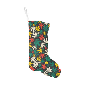 Canabis Marijuana Weed Pattern Print Design 02 Christmas Stocking