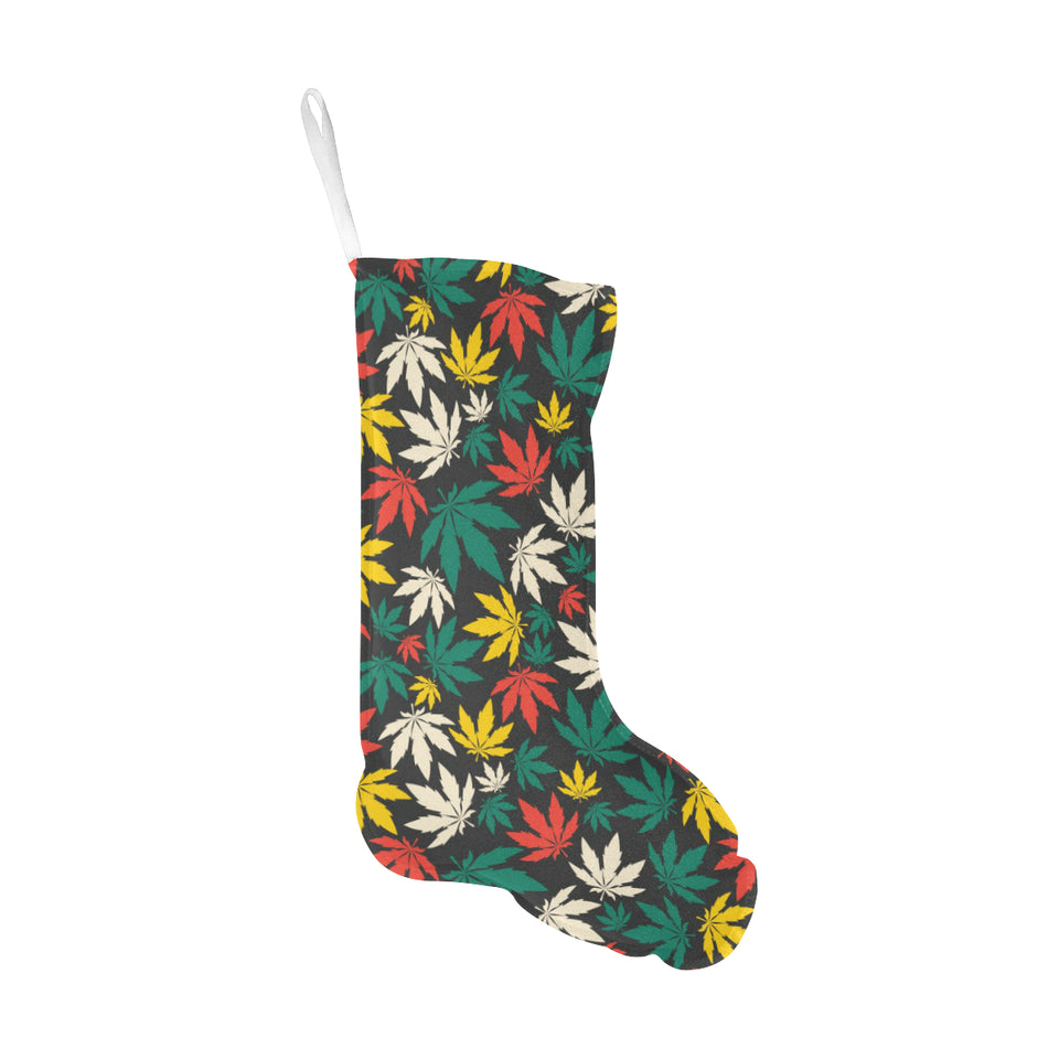 Canabis Marijuana Weed Pattern Print Design 02 Christmas Stocking