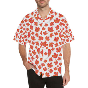 Canada Pattern Print Design 02 Men's All Over Print Hawaiian Shirt (Model T58)