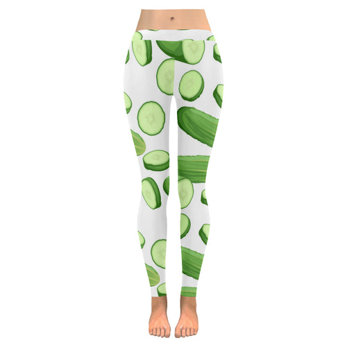 cucumber whole slices pattern Women's Legging Fulfilled In US
