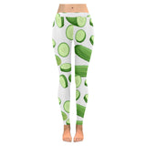 cucumber whole slices pattern Women's Legging Fulfilled In US