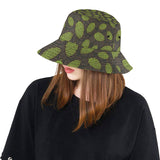 Hop pattern black background Unisex Bucket Hat