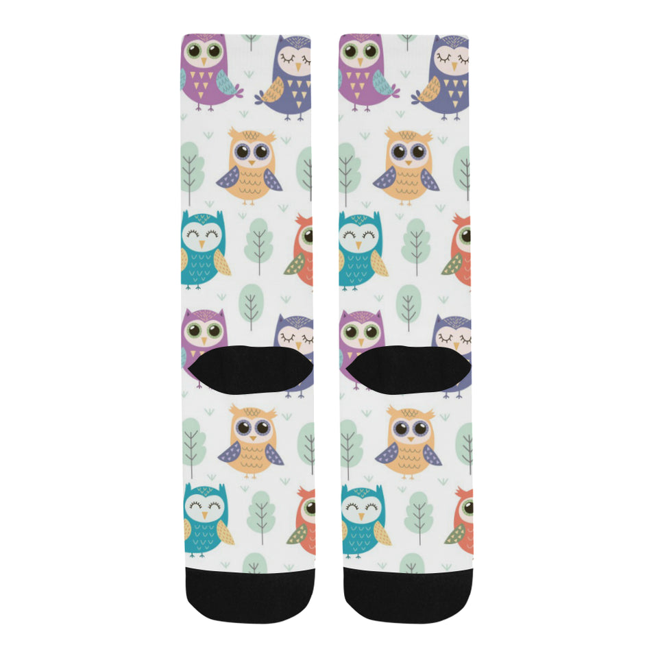 Cute owl pattern Crew Socks