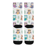 Cute owl pattern Crew Socks