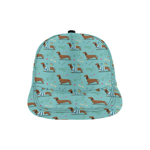 Dachshund decorative background All Over Print Snapback Cap