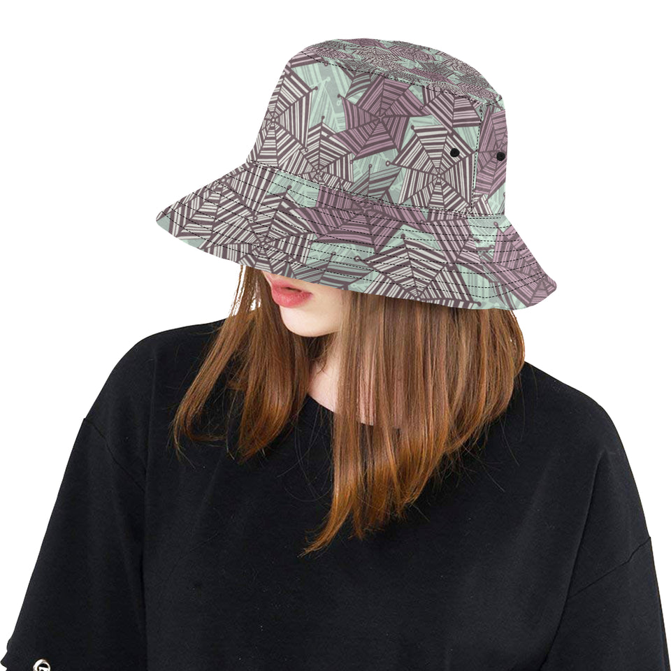 Spider web cobweb design color pattern Unisex Bucket Hat
